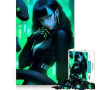 Rompecabezas de Anime futurista con una Linda Chica para Adolescentes,1000 Piezas,Divertido Juego de Memoria,Superficie Lisa sin Rebabas,Regalo de cumpleaños,Juguete para ejercitar la Mente (38x26cm)