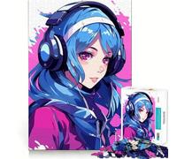 Rompecabezas de Anime Gamer Girl de 1000 Piezas para Adultos Juego Divertido y fácil de armar Ideal para divertirse en Familia (50x75cm)