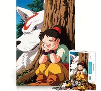 Rompecabezas de Anime Girl and Wolf Spirit by Tree de 1000 Piezas Juego cognitivo Divertido Troquelado de Alta precisión aliviar el estrés (38x26cm)