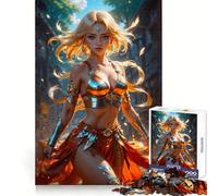 Rompecabezas de Anime Girl Bathed in Magic para Adultos, 1000 Piezas, para Mejorar la Memoria, Momentos de Ocio agradables, Corte de precisión, (38x26cm)