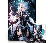Rompecabezas de Anime Girl Cat Sorceress de 1000 Piezas para Adultos Juego Divertido y fácil de armar Ideal para divertirse en Familia (38x52cm)