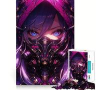 Rompecabezas de Anime Girl Cybergoth Demon de 1000 Piezas,Juego cognitivo Divertido,Troquelado de Alta precisión, aliviar el estrés (38x26cm)