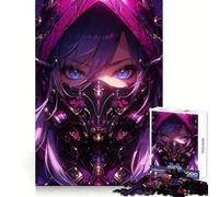 Rompecabezas de Anime Girl Cybergoth Demon de 1000 Piezas para Adolescentes Claridad Mental, Paz y diversión Temporada (50x75cm)