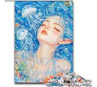 Rompecabezas de Anime Girl de 1000 Piezas para Adultos, Juguetes educativos, Juegos antiestrés, Regalos de Amigo Invisible para Mayores de 14 años (tamaño 50x75cm)