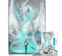 Rompecabezas de Anime Girl Dragon para Adolescentes 1000 Piezas Juegos educativos decoración del hogar Regalo para Toda la Familia (26x38cm)