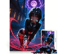 Rompecabezas de Anime Girl Lanzando Magia en un Callejón Oscuro para Adolescentes, 1000 Piezas, Mejora la Memoria, Escape Relajante, Ajuste (50x75cm)