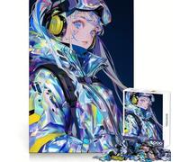 Rompecabezas de Anime Girl Look at You para Adultos, 1000 Piezas, Ejercicio Mental, Escape Tranquilo, Cierre Seguro, Bonito Regalo (38x26cm)