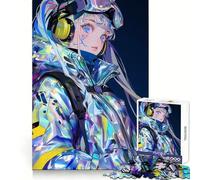 Rompecabezas de Anime Girl Look at You para Adultos, 1000 Piezas, Entrenamiento Mental, Momentos de Relax, Corte láser, Navidad Alegre (50x75cm)