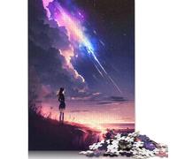 Rompecabezas de Anime Girl On Galaxy Hill para Adultos, Juego Creativo, Regalo para niño o niña, 520 Piezas (52 x 38 cm)