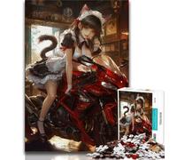 Rompecabezas de Anime japonés para Adultos, 1000 Piezas, difícil de Aprender, Juguetes educativos, Juegos Familiares con póster a Juego y Hoja de Trivia (38x26cm)