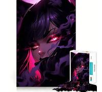 Rompecabezas de Anime Morado con diseño de Zorra para Adultos, 1000 Piezas, Rompecabezas Mental, Relajante, para armar, (38x52cm)