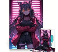 Rompecabezas de Anime Neon Vigilante para Adultos, 1000 Piezas, Juego Mental, diversión Relajante, Bordes limpios, Pieza de colección de Arte (38x52cm)
