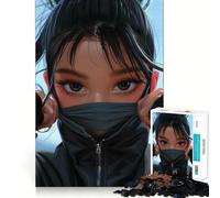 Rompecabezas de Anime Ninja Girl para Adultos, 1000 Piezas, Juguete de lógica Resistente, Alivio de tensión, Borde Transparente, Regalo Premium (38x52cm)