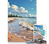 Rompecabezas de Anime para Adolescentes con temática de retiro Junto al mar, 1000 Piezas, Rompecabezas Mental, Juego Casual y Relajante, Regalo conmovedor (50x75cm)