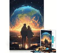 Rompecabezas de Anime para Adultos con temática del Apocalipsis,1000 Piezas,Juego de Memoria,Ajuste Firme,Montaje Seguro,Juego de construcción de Conexiones significativas (38x52cm)