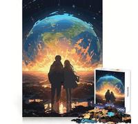 Rompecabezas de Anime Pareja del Apocalipsis de 1000 Piezas para Adolescentes Estimulación cognitiva Tiempo Libre Cierre hermético Regalo navideño (38x52cm)