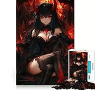 Rompecabezas de Anime Reina Demonio de 1000 Piezas para Adolescentes Juego Que estimula el Cerebro Encaja Perfectamente sin Huecos Actividad Relajante para Grupos en Interiores (38x26cm)