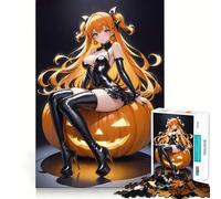 Rompecabezas de Anime Sexy de Halloween con Chica, 1000 Piezas para Adolescentes, Juguete Inteligente para el hogar, Corte preciso, Regalo Original 38x52cm