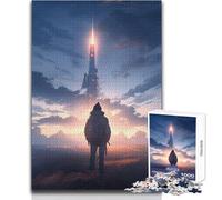 Rompecabezas de Anime Sky Peaceful para Adolescentes, 1000 Piezas, Juego Educativo de concentración Mental, conmovedor, tamaño 38x52cm