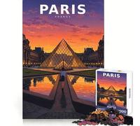 Rompecabezas de Anime Vintage con Escena del Patio del Louvre, 1000 Piezas, para Adolescentes, para una Mente despejada y una distracción Suave, Navidad (38x52cm)