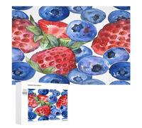 Rompecabezas de arándano y rojo Stawberry de 300/500/1000 piezas, regalos desafiantes personalizados para adultos, 1000 piezas