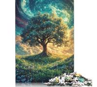 Rompecabezas de árbol bajo Cielo Estrellado, 100% cartón Reciclado, Rectangular, para Adultos y niños, 1000 Piezas (38 x 26 cm)