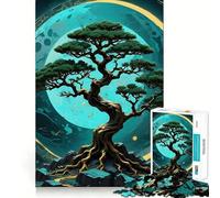 Rompecabezas de árbol bonsái de fantasía Espacial de 1000 Piezas para Adolescentes Juguete de lógica Fina, fácil de Usar, con Bordes limpios, Ideal para Festivales (50x75cm)
