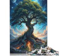 Rompecabezas de Árbol Cósmico Encantado, decoración única para el hogar, 100% cartón Reciclado, Día del Niño, 1000 Piezas (75 x 50 cm)