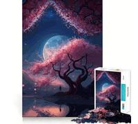 Rompecabezas de árbol de Cerezo de 1000 Piezas para Adultos Ayuda a Mejorar la Memoria y Alivia la ansiedad Diseño artístico para armar Regalo Ideal (38x52cm)