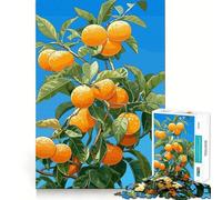 Rompecabezas de árbol de Naranjo con Frutos y Hojas para Adultos, 1000 Piezas, Juguete de lógica Fina, Informal, Relajante, con Bordes limpios, Pieza de Arte Fina (38x26cm)