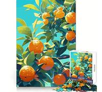 Rompecabezas de árbol de Naranjo con Frutos y Hojas para Adultos, 1000 Piezas, Juguete para ejercitar la Mente, Divertido y Relajante, Ideal para armar, Regalo navideño (50x75cm)