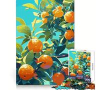 Rompecabezas de árbol de Naranjo con Frutos y Hojas para Adultos, 1000 Piezas, para Fortalecer la Memoria, Actividad para el hogar, Bordes limpios, Regalo Festivo (38x26cm)