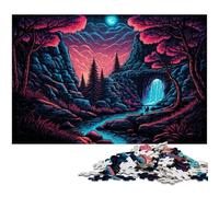 Rompecabezas de árbol de Planeta alienígena para Adultos,Rompecabezas de cartón de 1000 Piezas para Adultos,desafiante Rompecabezas para Adolescentes,diversión de Noche de Juegos en Familia 26x38cm