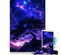 Rompecabezas de árbol del Cielo Nocturno para Adultos, 1000 Piezas, Juguete para ejercitar la Mente, Divertido y Relajante, Regalo navideño (50x75cm)