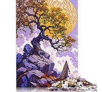 Rompecabezas de árbol mágico Antiguo de 1000 Piezas para Adultos y Adolescentes. Rompecabezas de Madera. Juego para Explorar la Creatividad y la resolución de Problemas (75 x 50 cm).