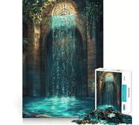 Rompecabezas de Arco de Piedra con Cascada para Adultos 1000 Piezas Juego de Memoria Corte láser para un Ajuste Perfecto aliviar el estrés (38x26cm)