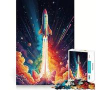 Rompecabezas de arcoíris Viaje Espacial para Adultos, 1000 Piezas, Juguete de lógica, antiestrés, Corte de precisión, Regalo para Festivales (50x75cm)