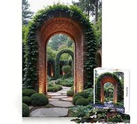 Rompecabezas de Arcos de ladrillo en un jardín exuberante,1000 Piezas para Adolescentes Desarrolla la Capacidad de razonamiento,es Relajante Momentos de Ocio Un Regalo entrañable