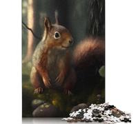 Rompecabezas de Ardilla en el Bosque, Juegos educativos, Actividades Familiares, Rompecabezas de cartón Premium para Mujeres y Hombres, 1000 Piezas (75 x 50 cm)