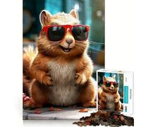 Rompecabezas de Ardillas adorables de 1000 Piezas para Adolescentes Desarrolla la Mente y estimula el Tiempo Libre Bordes precisos Regalo Original 50x75cm