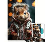 Rompecabezas de Ardillas con temática Festiva de 1000 Piezas para Adultos Juguete para estimular la lógica, Ideal para Pasar Tiempo en Familia Regalo de Primera Calidad 38x52cm