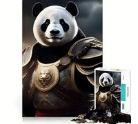 Rompecabezas de Armadura del Señor Panda para Adultos, 1000 Piezas, Juguete Intelectual, diversión pacífica, Corte preciso, Lista de Deseos de Santa Claus (50x75cm)