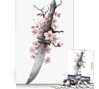 Rompecabezas de Armas con diseño de Flor de Cerezo para Adultos 1000 Piezas Un Reto para el Pensamiento Diversión Tranquila Sin Bordes ásperos Regalo Festivo (38x52cm)