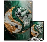 Rompecabezas de armonía Yin Yang Kintsugi de 1000 Piezas para Adultos Rompecabezas de Madera Juego Interactivo Familiar Regalo Artesanal con Ilustraciones Coloridas 1000 Piezas (75 x 50 cm)