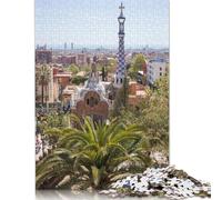 Rompecabezas de Arquitectura del Parque Güell, Rompecabezas Rectangular de Papel para niños y Adultos a Partir de 12 años, Regalo de cumpleaños, 1000 Piezas (75 x 50 cm)