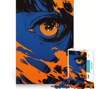 Rompecabezas de Arte Abstracto Anime Eye 1000 Think Boost Game Tight Lock Sin Piezas Sueltas Desafío Cerebral Interactivo para el hogar (38x26cm)