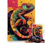 Rompecabezas de Arte Abstracto Camaleón de 1000 Piezas para Adultos Estimula la lógica,Proporciona un Placer Relajante y un Cierre sin Fisuras (38x52cm)