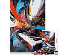 Rompecabezas de Arte Abstracto con Teclas de Piano para Adolescentes, 1000 Piezas, Wise Think Toy, Gentle Leisure, Tight Cut, Santa Wish List (50x75cm)
