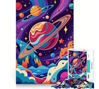 Rompecabezas de Arte Abstracto de Galaxia Espacial para Adolescentes, 1000 Piezas, estimula la Memoria, Suave, Relajante, Corte Liso, Regalo Elegante (38x52cm)