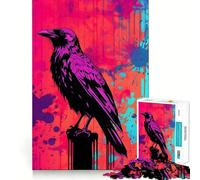 Rompecabezas de Arte Abstracto El Cuervo para Adolescentes, 1000 Piezas, Juguete Inteligente, Juego Relajante, Corte Suave, Regalo increíble 38x52cm